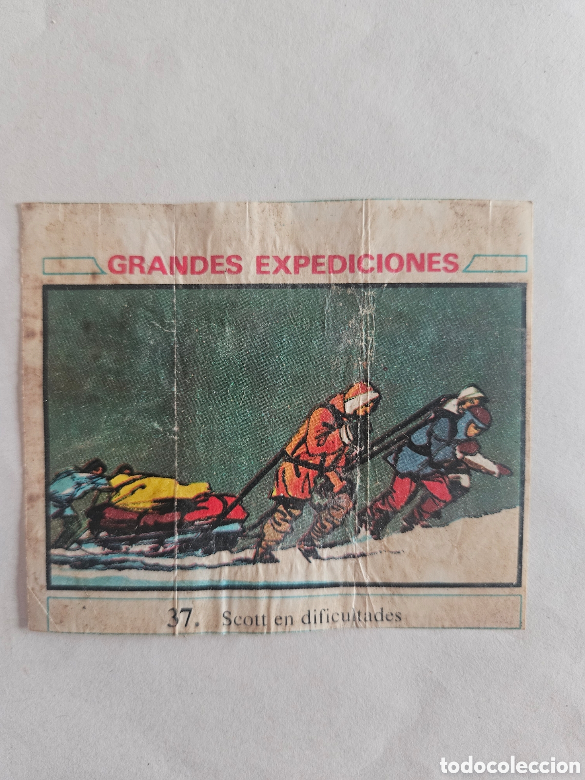 Coleccionismo cromos antiguos: CROMO - GRANDES EXPEDICIONES - N&deg; 37 SCOTT EN DIFICULTADES - CHICLES DUNKIN - NUNCA PEGADO