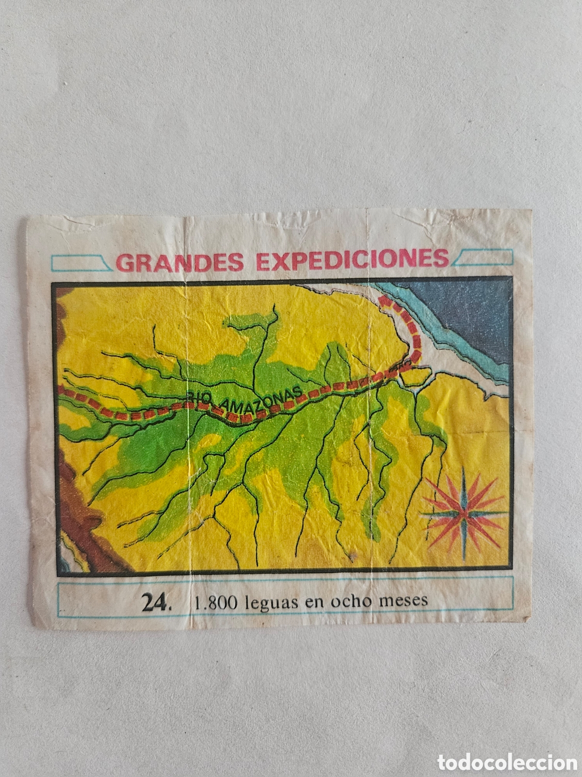 Coleccionismo cromos antiguos: CROMO - GRANDES EXPEDICIONES - N&deg; 24 1800 LEGUAS EN OCHO MESES - CHICLES DUNKIN - NUNCA PEGADO
