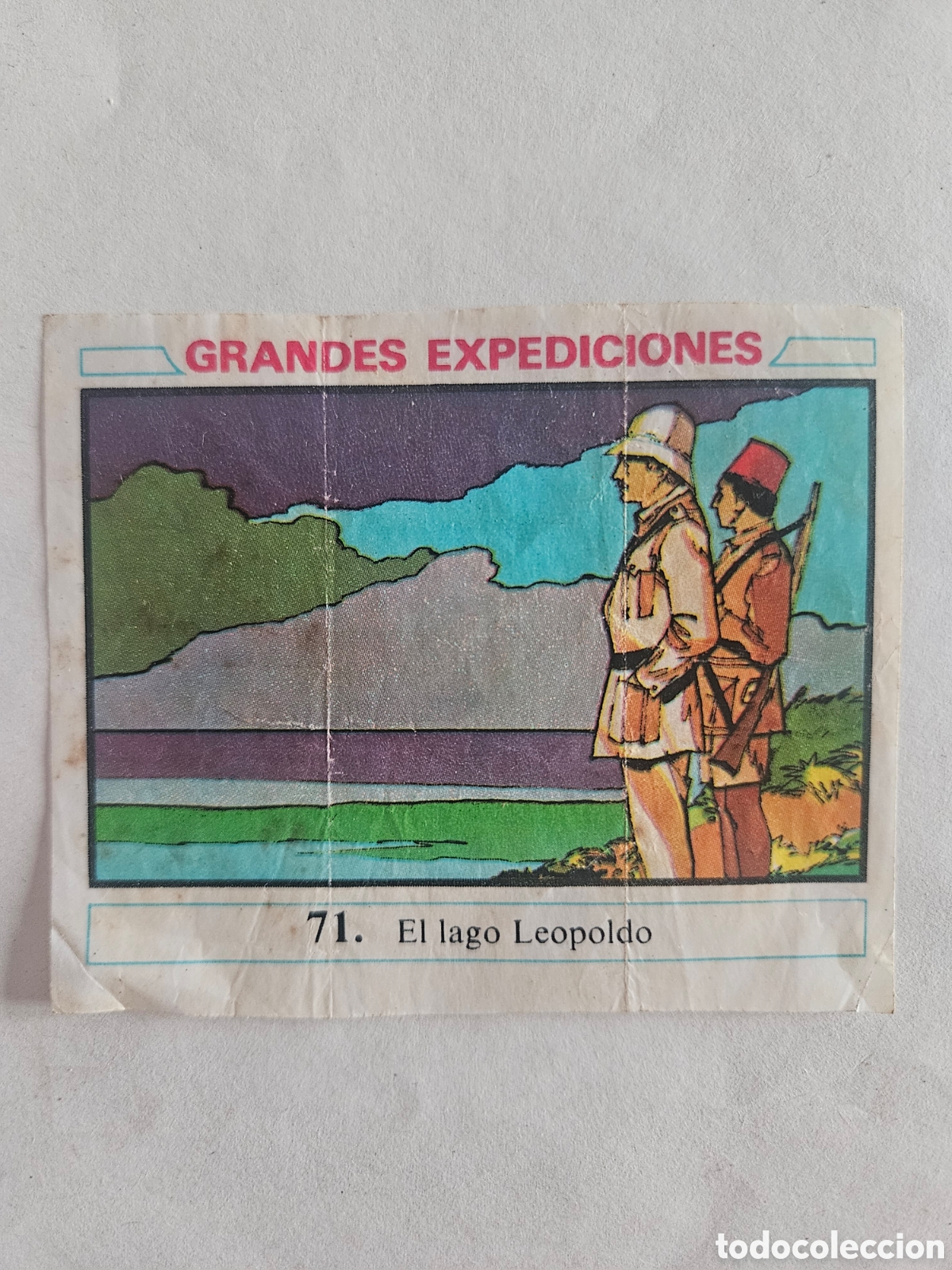 Coleccionismo cromos antiguos: CROMO - GRANDES EXPEDICIONES - N&deg; 71 EL LAGO LEOPOLDO - CHICLES DUNKIN - NUNCA PEGADO