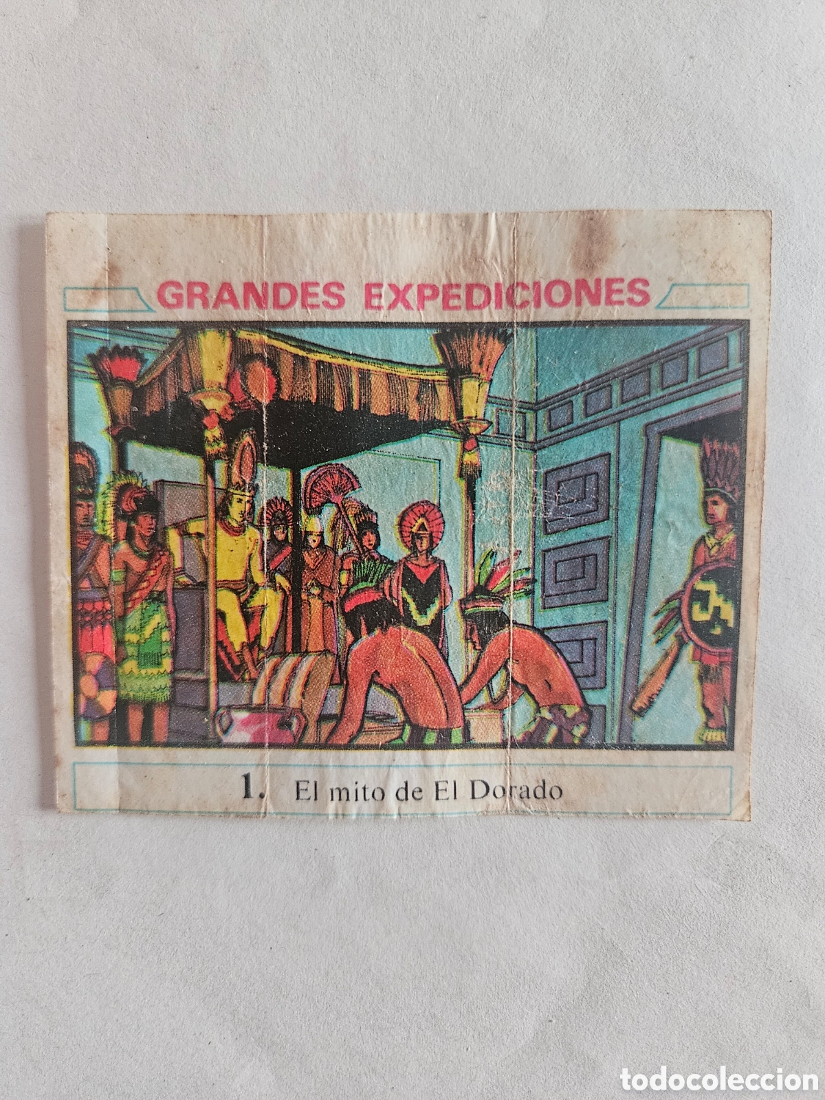 Coleccionismo cromos antiguos: CROMO - GRANDES EXPEDICIONES - N&deg; 1 EL MITO DE EL DORADO - CHICLES DUNKIN - NUNCA PEGADO