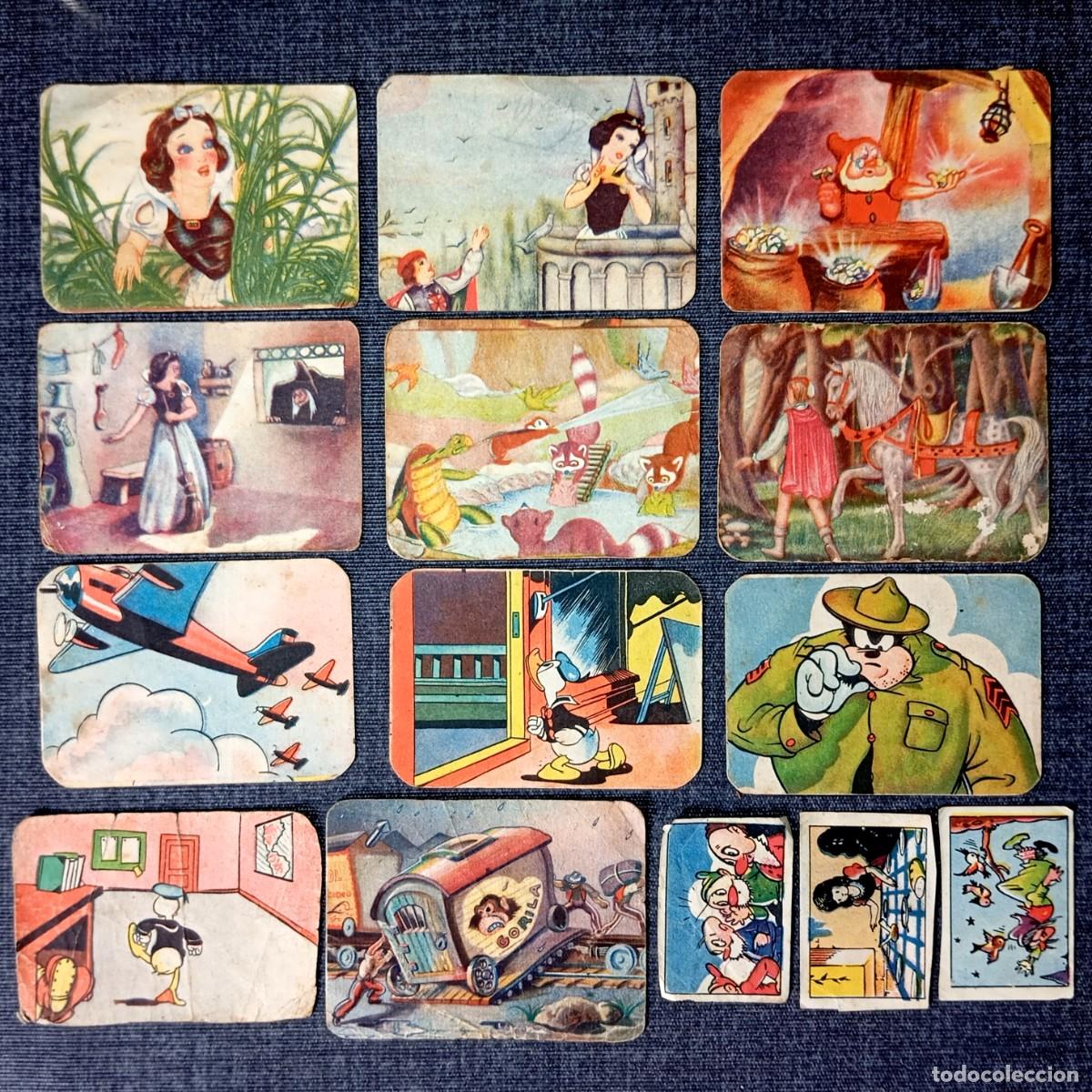 Coleccionismo cromos antiguos: Lote de 14 Cromos Antiguos - Disney Fher 1941, Bruguera y Circo Lloveras (A&ntilde;os 40)