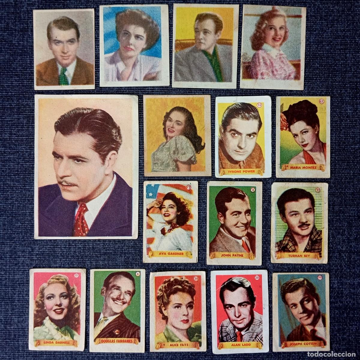 Coleccionismo cromos antiguos: Lote 15 Cromos Antiguos Cine 40s-50s - Bruguera, Azafranes La Codorniz y Hollywood