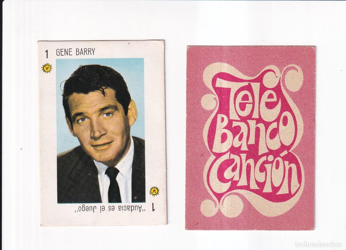 Coleccionismo cromos antiguos: TELE BANCO CANCION : SERIE ROJA : N&ordm; 1 DE OROS ; GENE BARRY