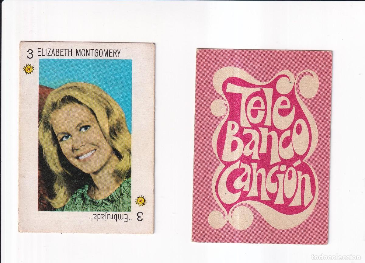 Coleccionismo cromos antiguos: TELE BANCO CANCION : SERIE ROJA : N&ordm; 3 DE OROS ; ELIZABETH MONTGOMERY