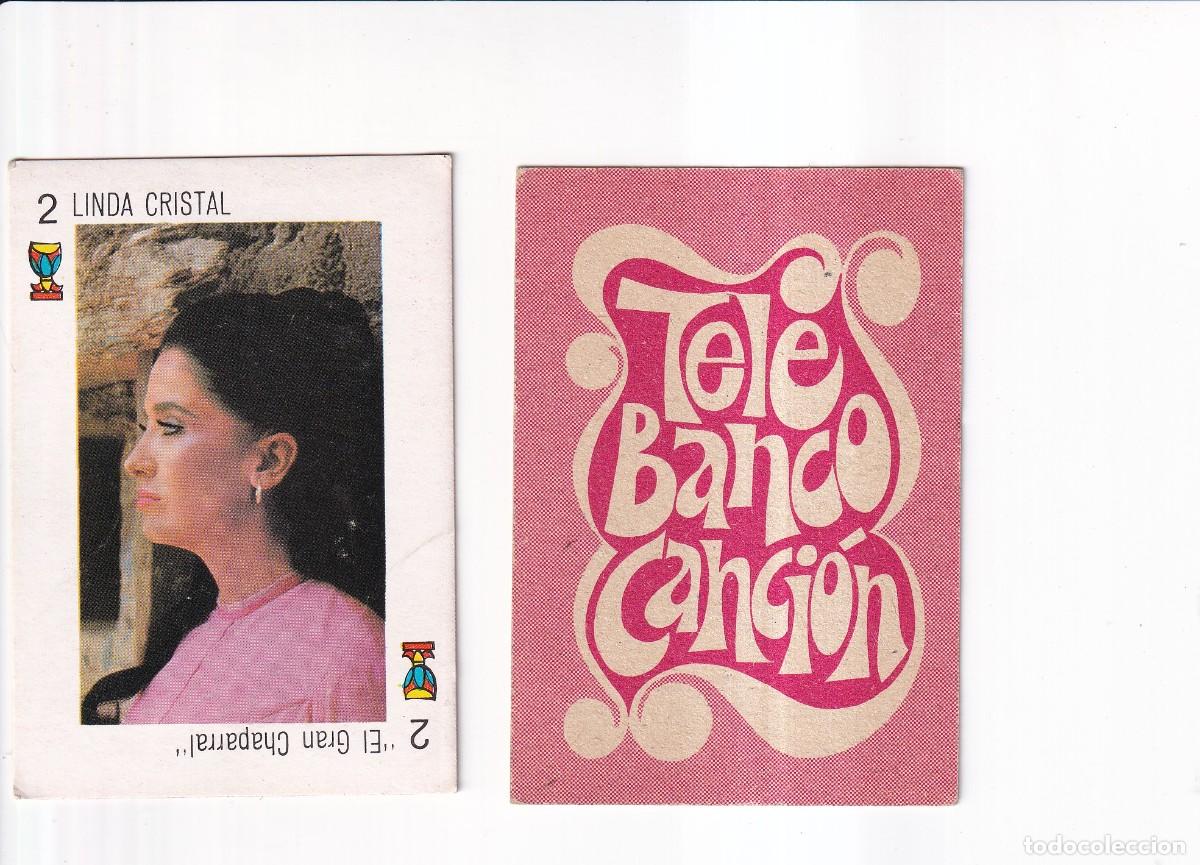 Coleccionismo cromos antiguos: TELE BANCO CANCION : SERIE ROJA : N&ordm; 2 DE COPAS ; LINDA CRISTAL