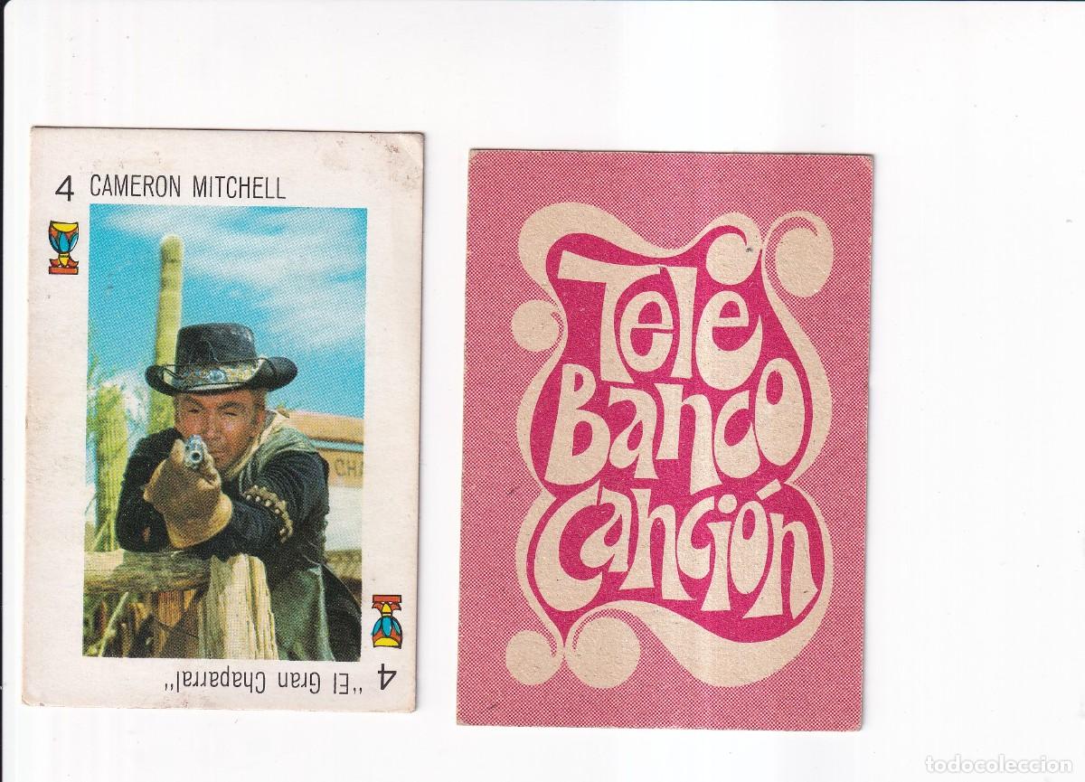 Coleccionismo cromos antiguos: TELE BANCO CANCION : SERIE ROJA : N&ordm; 4 DE COPAS ; CAMERON MITCHELL