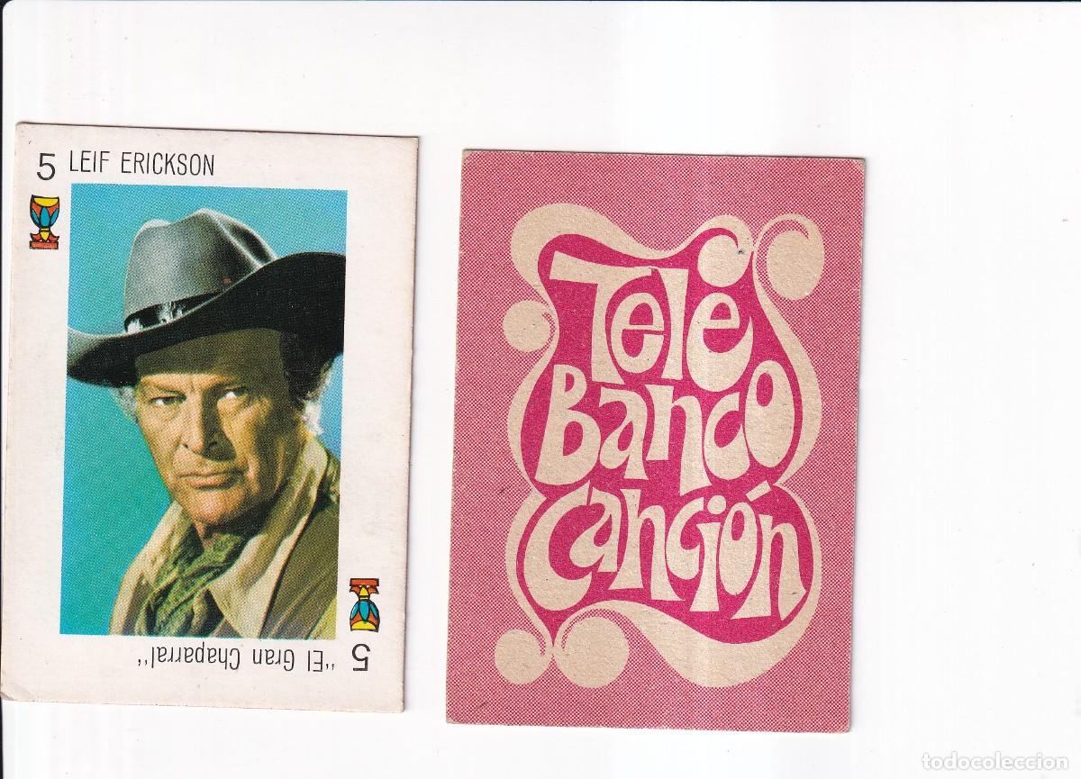 Coleccionismo cromos antiguos: TELE BANCO CANCION : SERIE ROJA : N&ordm; 5 DE COPAS ; LEIF ERICKSON