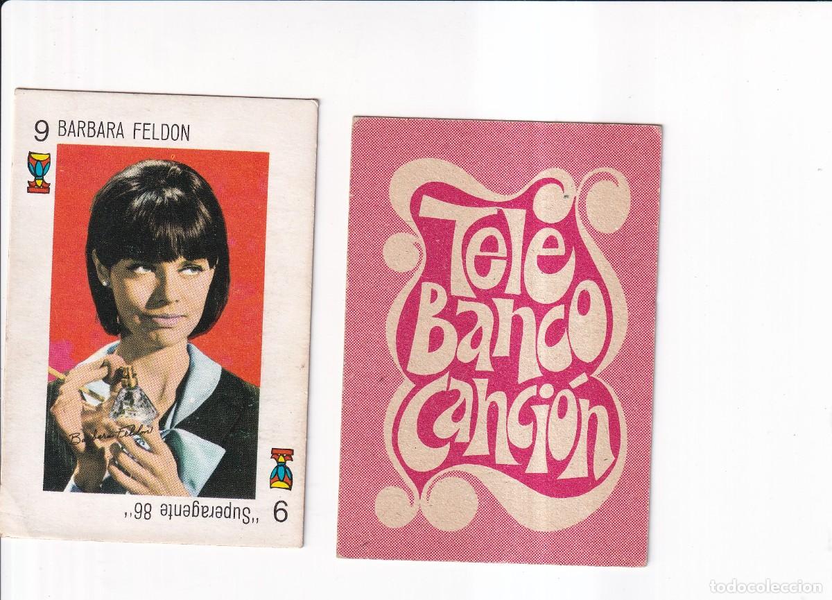Coleccionismo cromos antiguos: TELE BANCO CANCION : SERIE ROJA : N&ordm; 9 DE COPAS ; BARBARA FELDON