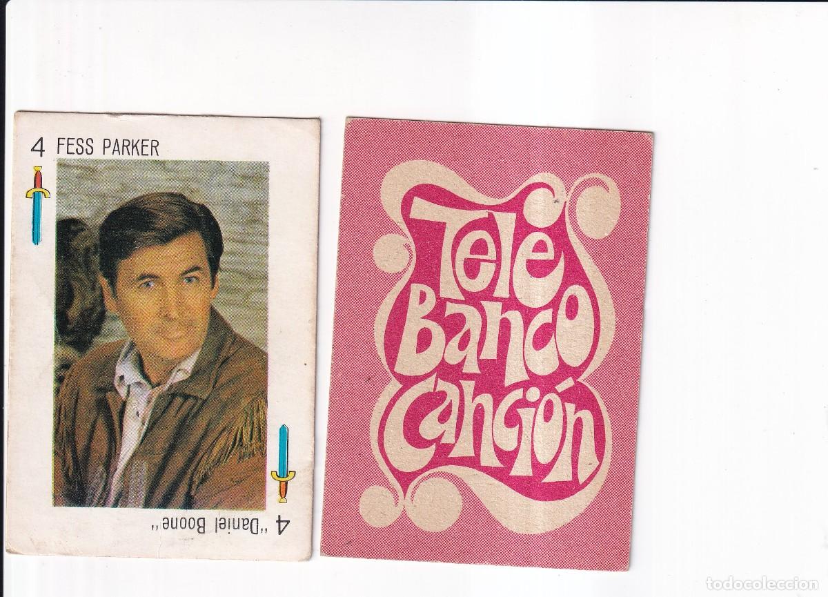 Coleccionismo cromos antiguos: TELE BANCO CANCION : SERIE ROJA : N&ordm; 4 DE ESPADAS ; FESS PARKER