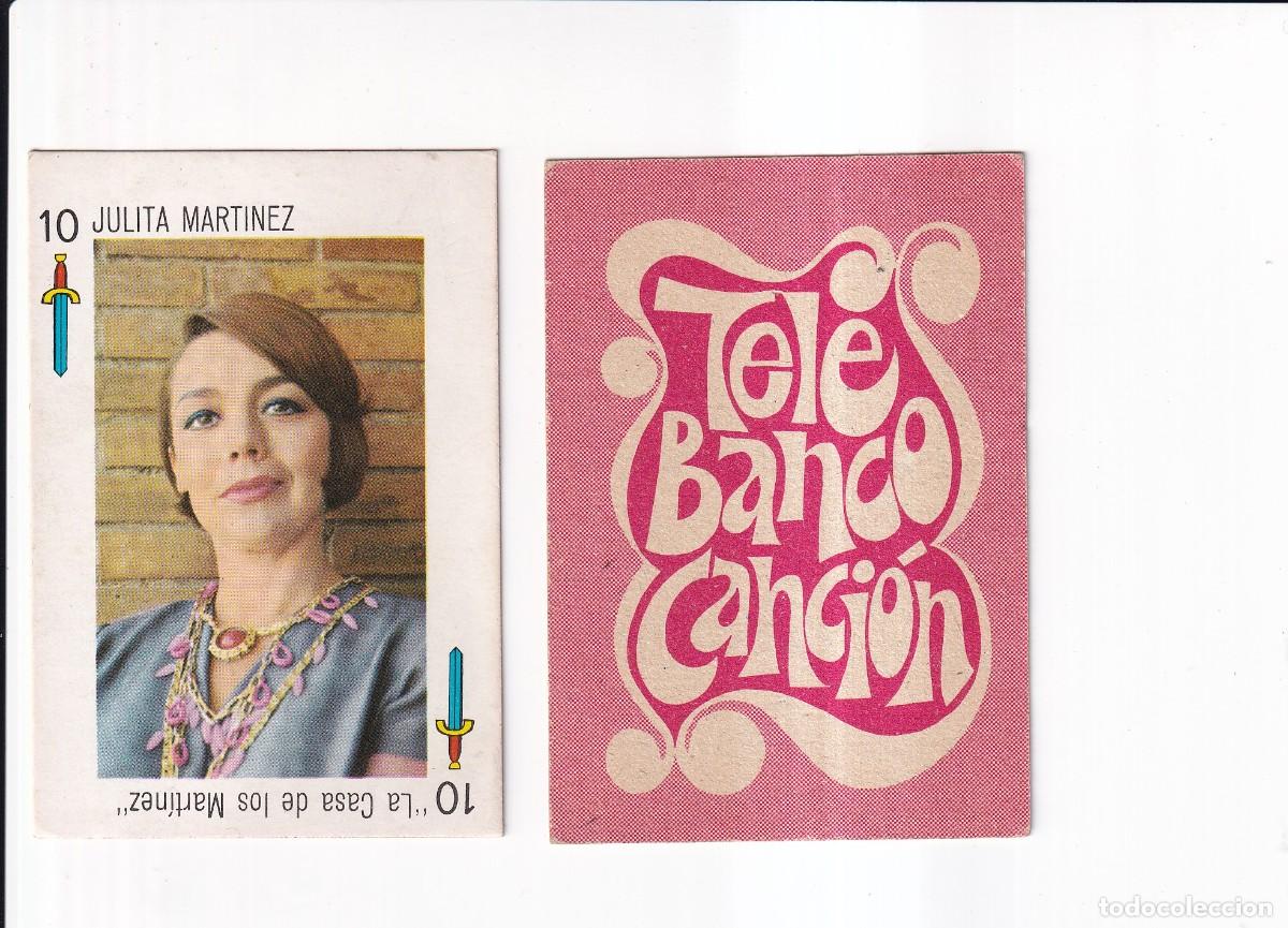 Coleccionismo cromos antiguos: TELE BANCO CANCION : SERIE ROJA : N&ordm; 10 DE ESPADAS ; JULITA MARTINEZ