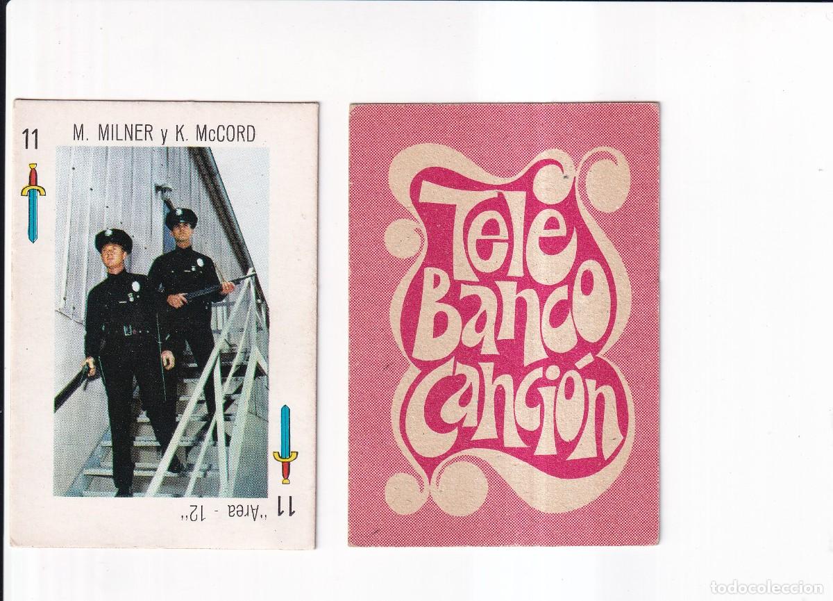 Coleccionismo cromos antiguos: TELE BANCO CANCION : SERIE ROJA : N&ordm; 11 DE ESPADAS ; M. MILNER y K. McCORD