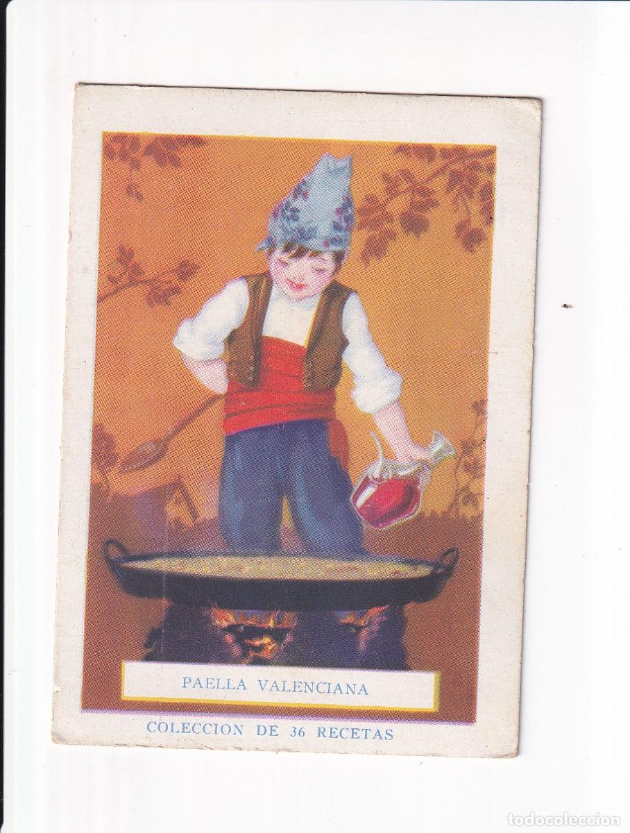 Coleccionismo cromos antiguos: COLECCION DE 36 RECETAS : NUMERO 13 : PAELLA VALENCIANA . CHOCOLATE AMATLLER
