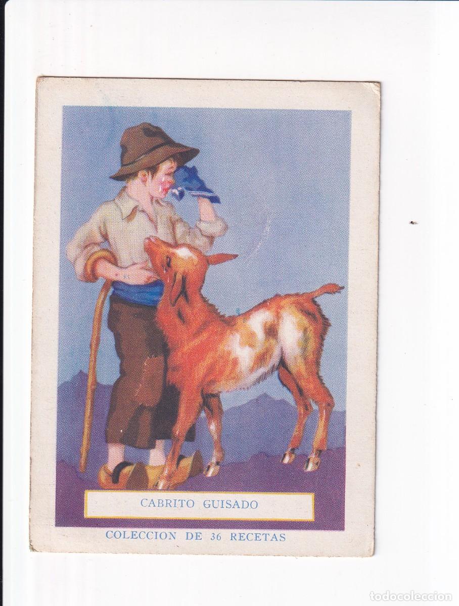 Coleccionismo cromos antiguos: COLECCION DE 36 RECETAS : NUMERO 18 : CARRITO GUISADO . CHOCOLATE AMATLLER