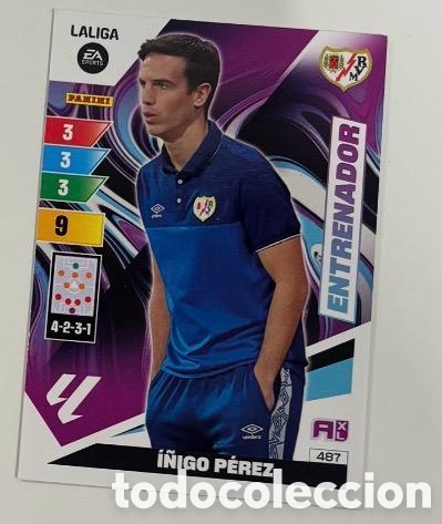 Coleccionismo cromos antiguos: 487 I&Ntilde;IGO PEREZ ENTRENADOR RAYO VALLECANO Panini Adrenalyn XL LaLiga 2023 2024