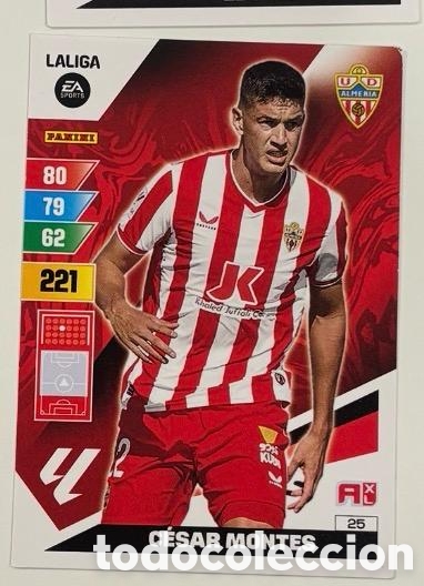 Coleccionismo cromos antiguos: 25 CESAR MONTES ALMERIA Panini Adrenalyn XL LaLiga 2023 2024