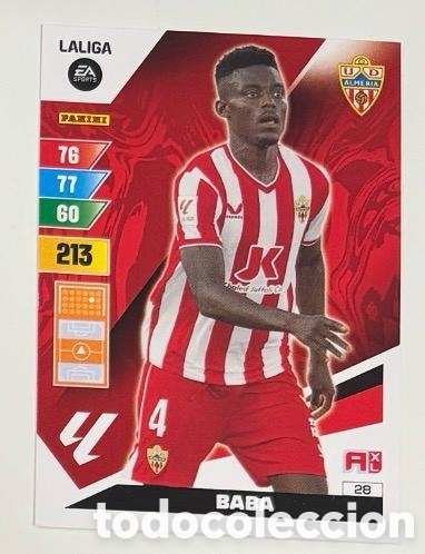 Coleccionismo cromos antiguos: 28 BABA Panini ALMERIA Adrenalyn XL LaLiga 2023 2024