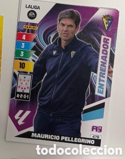 Coleccionismo cromos antiguos: 478 MAURICIO PELLEGRINO ENTRENADOR CADIZ Panini Adrenalyn XL LaLiga 2023 2024