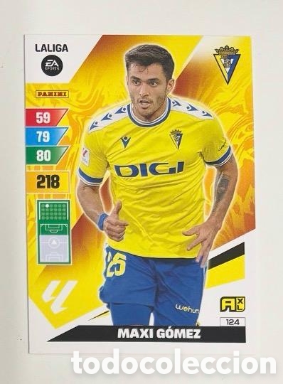 Coleccionismo cromos antiguos: 124 MAXI GOMEZ CADIZ Panini Adrenalyn XL LaLiga 2023 2024