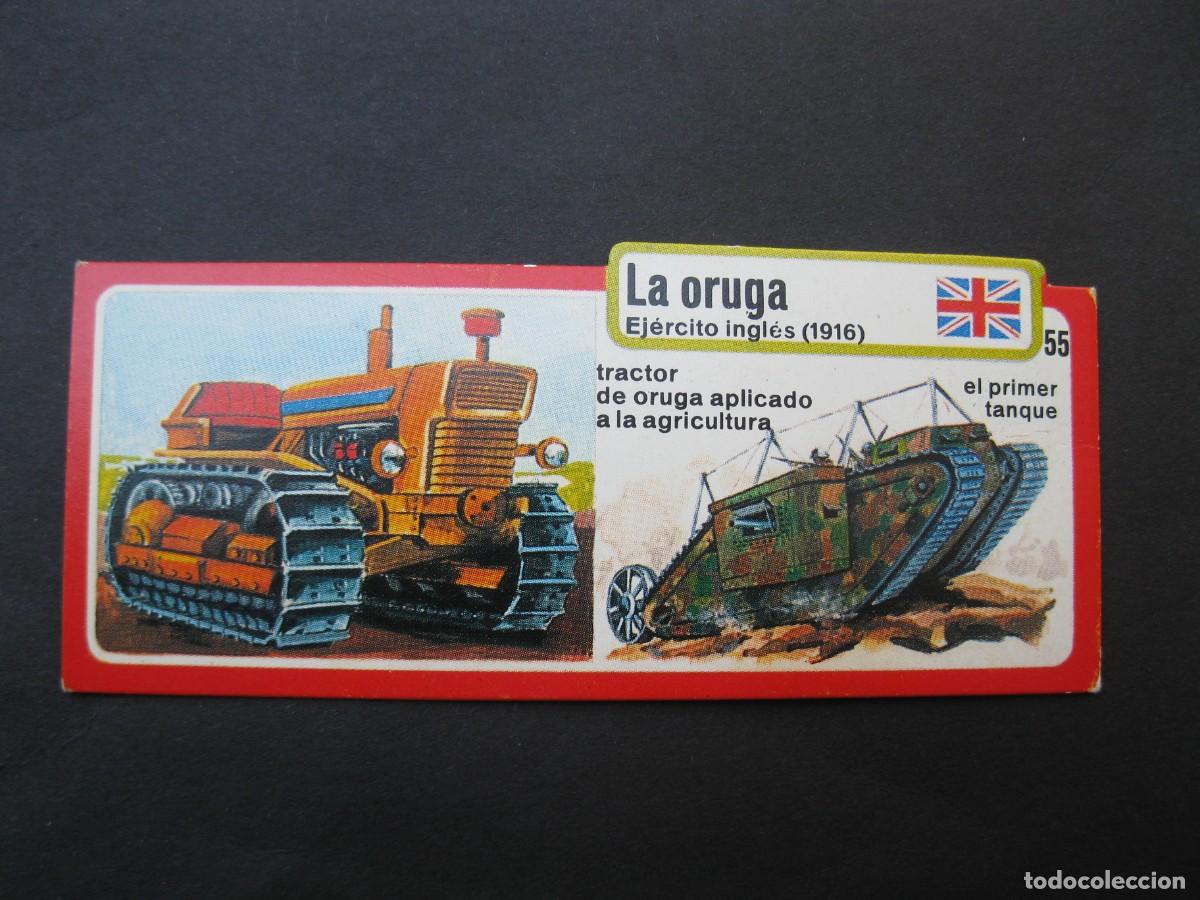 Coleccionismo cromos antiguos: LOS INVENTOS - CROMO - TARJETA N&ordm; 55 - LA ORUGA - BIMBO.