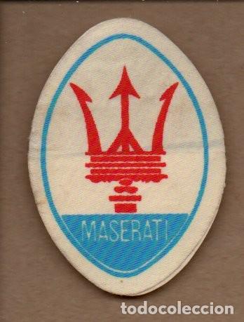 Coleccionismo cromos antiguos: ANTIGUO CROMO ADHESIVO DE TELA. TUS GRANDES MARCAS DE MOTO. MASERATI. 4,8 X 6,6 CM.