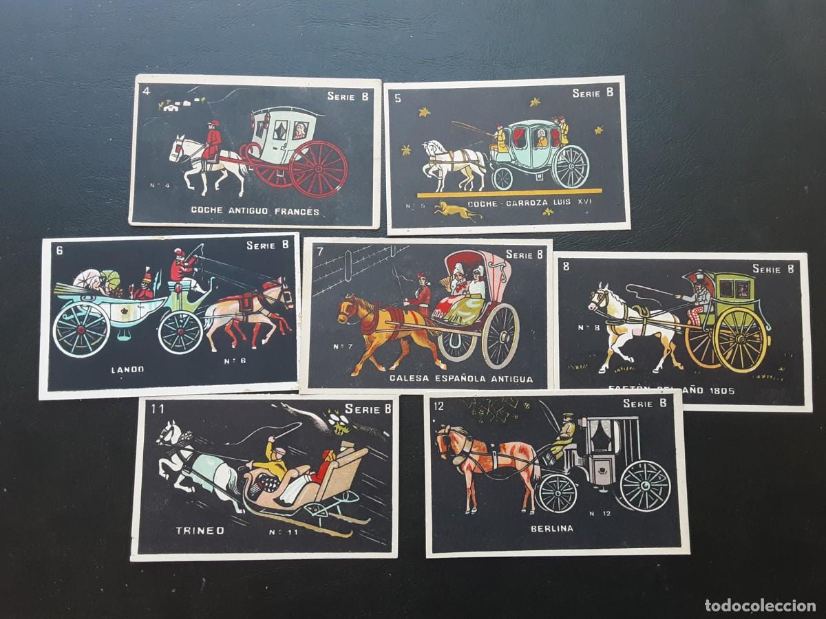 Coleccionismo cromos antiguos: Lote de 7 Cromos Negros Serie B chocolates Pi
