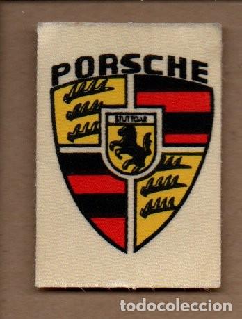 Coleccionismo cromos antiguos: ANTIGUO CROMO ADHESIVO DE TELA. TUS GRANDES MARCAS DE MOTO. PORSCHE. 4,5 X 6,5 CM.