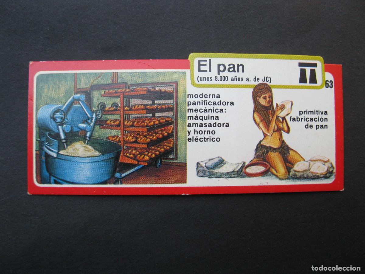 Coleccionismo cromos antiguos: LOS INVENTOS - CROMO - TARJETA N&ordm; 63 - EL PAN - BIMBO.