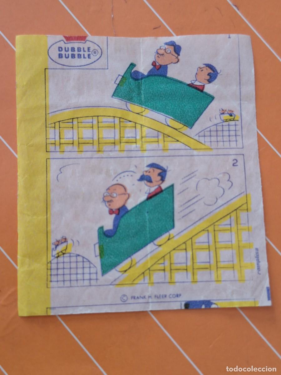Coleccionismo cromos antiguos: D ENVOLTORIO CHICLE COMICS TEBEO DUBBLE BUBBLE VI&Ntilde;ETAS HUMOR TIRA C&Oacute;MICA