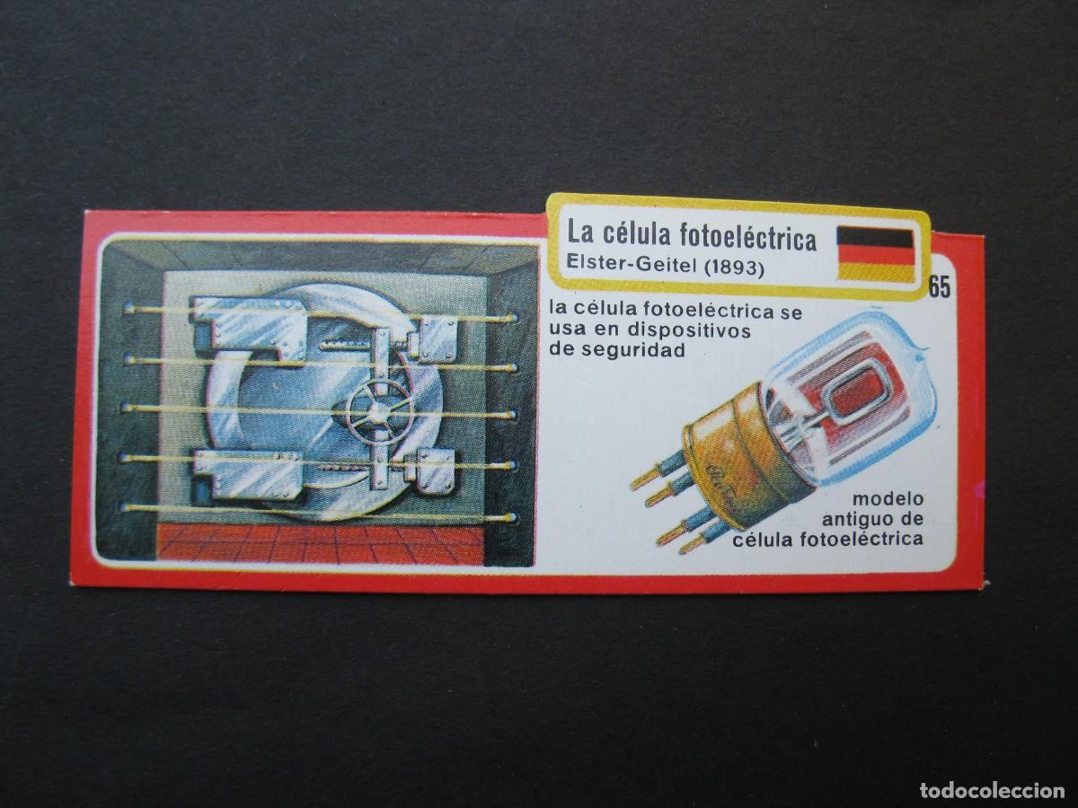 Coleccionismo cromos antiguos: LOS INVENTOS - CROMO - TARJETA N&ordm; 65 - LA C&Eacute;LULA FOTOEL&Eacute;CTRICA - BIMBO.
