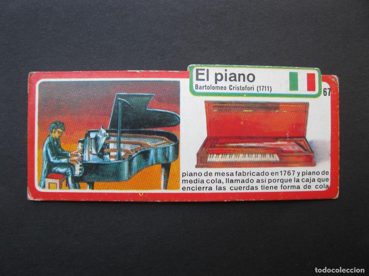 Coleccionismo cromos antiguos: LOS INVENTOS - CROMO - TARJETA N&ordm; 67 - EL PIANO - BIMBO.