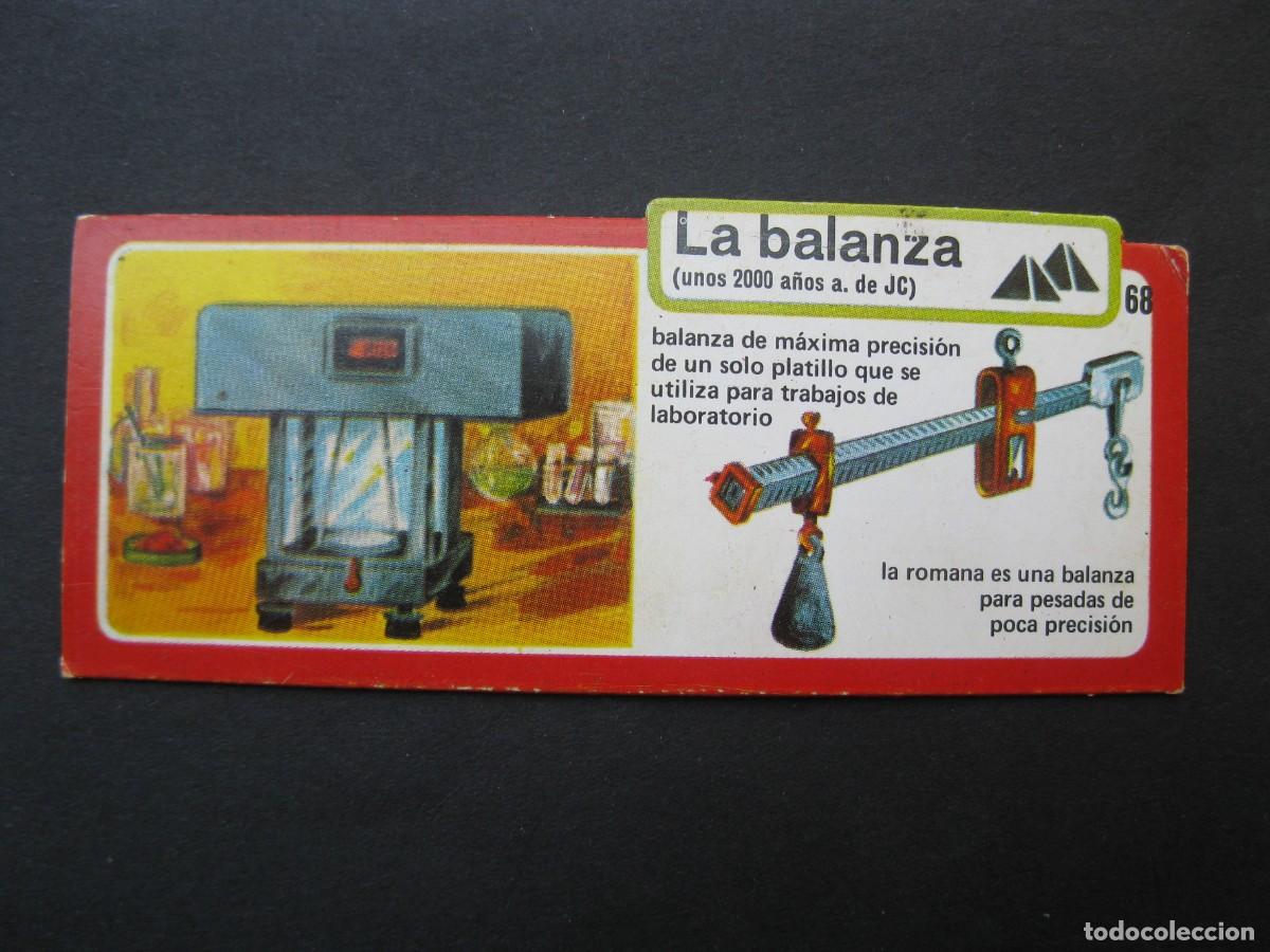 Coleccionismo cromos antiguos: LOS INVENTOS - CROMO - TARJETA N&ordm; 68 - LA BALANZA - BIMBO.