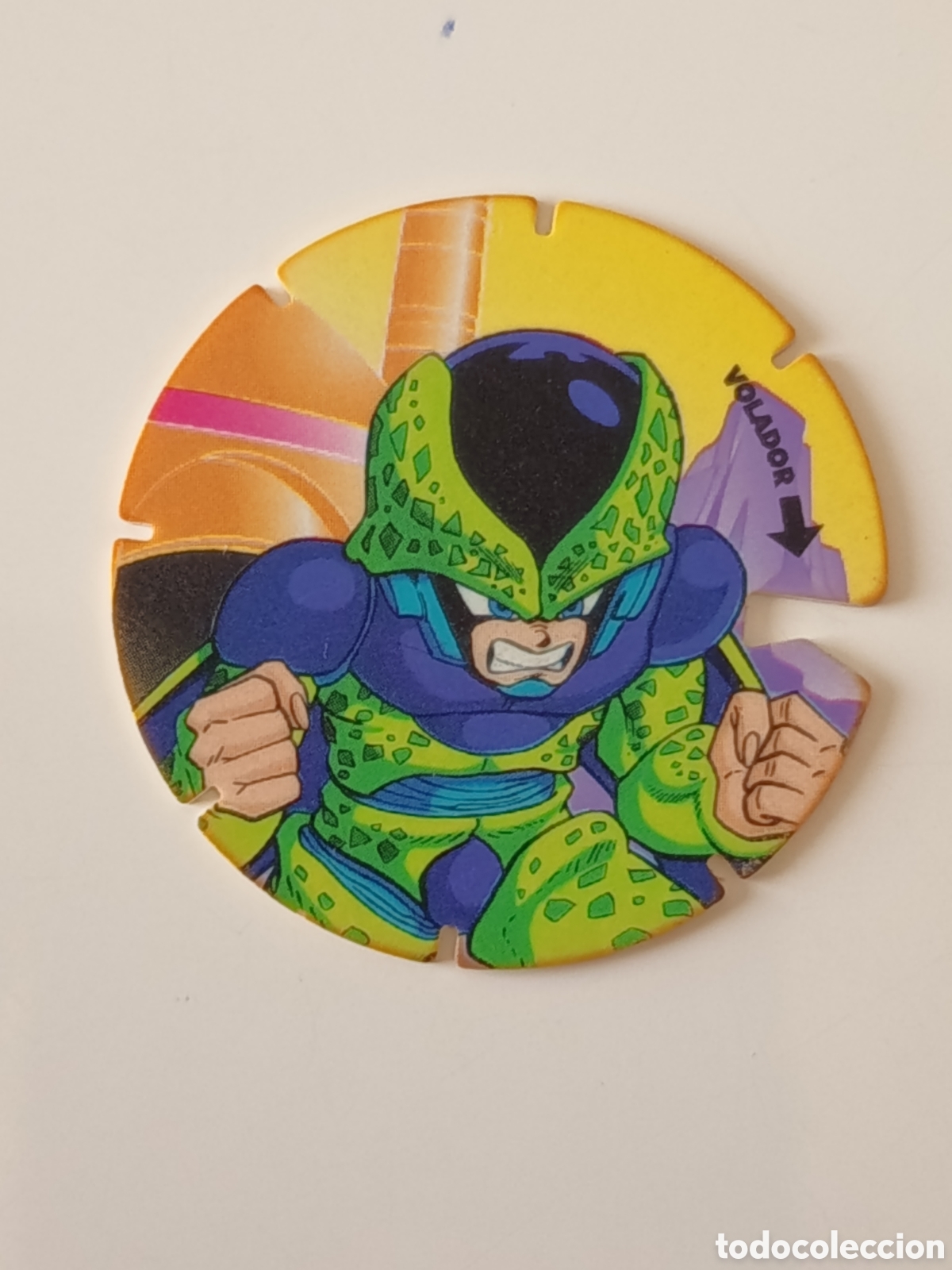 Coleccionismo cromos antiguos: Tazo Drag&oacute;n Ball Z serie Roja n&uacute;mero 22 C&eacute;lula Jr.