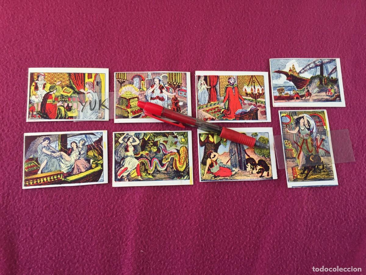 Coleccionismo cromos antiguos: RARISIMA COLECCION COMPLETA DE 8 CROMOS DEL CUENTO EL HADA NEGRA DE EDITORIAL EL GATO NEGRO -A&Ntilde;OS 20
