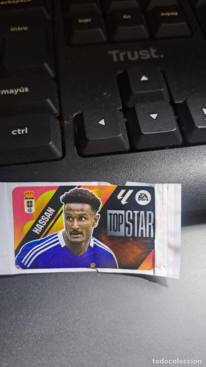 Coleccionismo cromos antiguos: CROMO HASSAN OVIEDO TOP STAR CHICLE LIGA 2025 2026 25 26 ESTE PANINI NUNCA PEGADO
