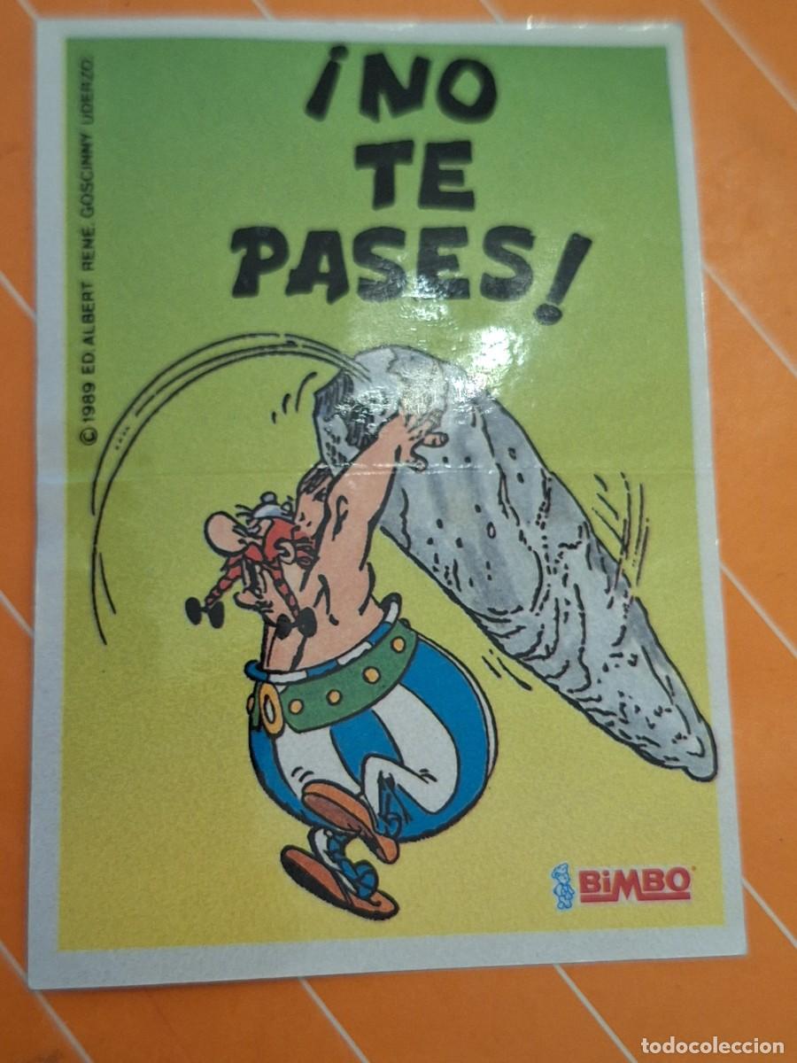 Coleccionismo cromos antiguos: 1989 bimbo cromo adhesivo nunca pegado asterix obelix no te pases menhir uderzo goscinny