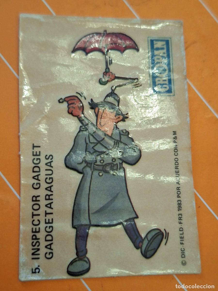 Coleccionismo cromos antiguos: CROPAN cromo ADHESIVO relieve troquelado NUNCA PEGADO INSPECTOR GADGET NUMERO 5 gadgetaraguas 1983