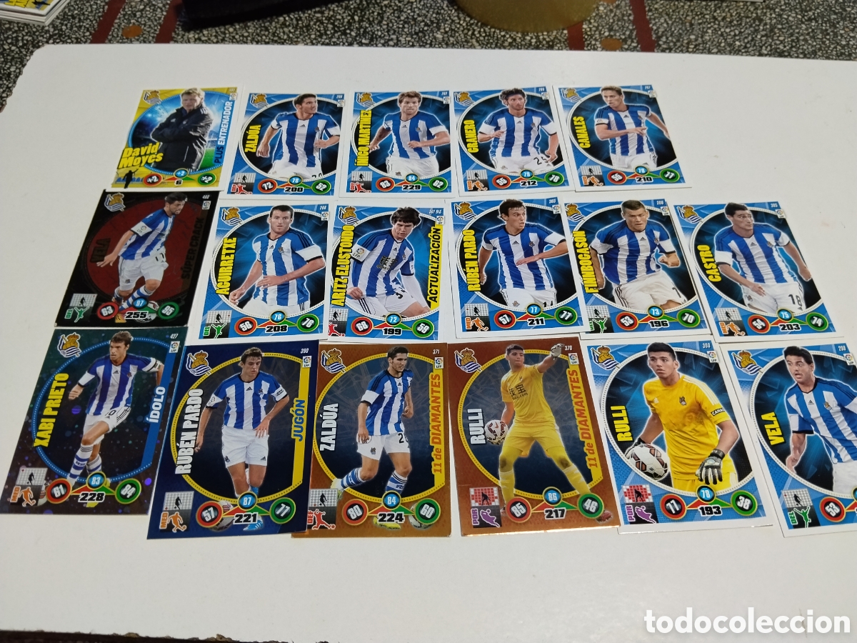 Coleccionismo cromos antiguos: 17 Cromos Real Sociedad de F&uacute;tbol 2014-2015