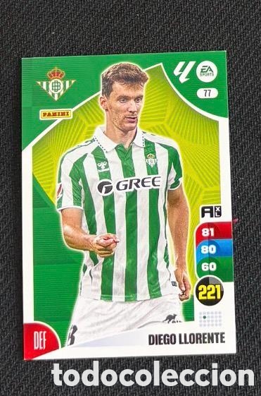Coleccionismo cromos antiguos: 77 DIEGO LLORENTE BETIS Panini Adrenalyn XL La Liga 2024/2025