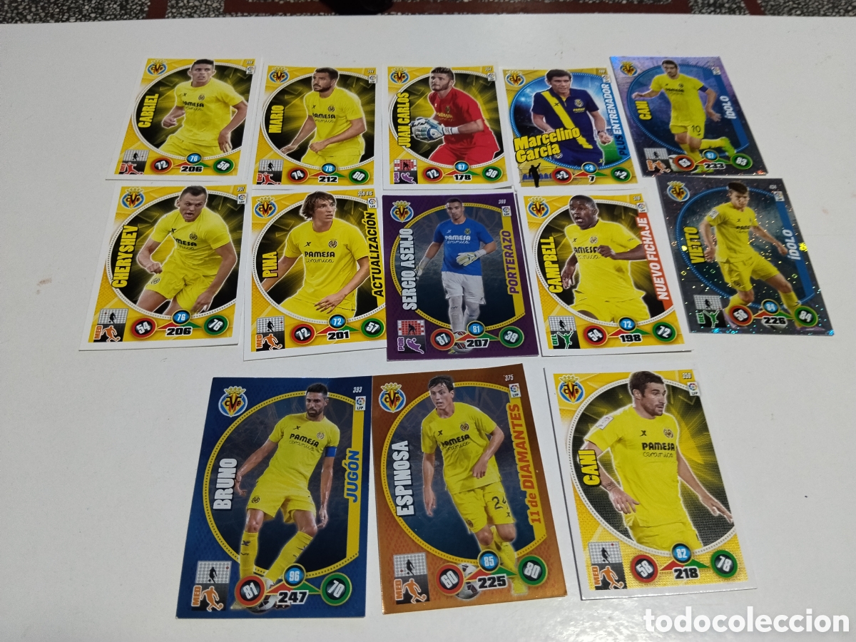 Coleccionismo cromos antiguos: 13 Cromos Villareal C.F 2014-2015