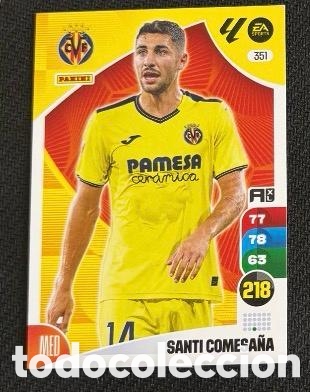 Coleccionismo cromos antiguos: 351 COMESA&Ntilde;A VILLARREAL Panini Adrenalyn XL La Liga 2024/2025
