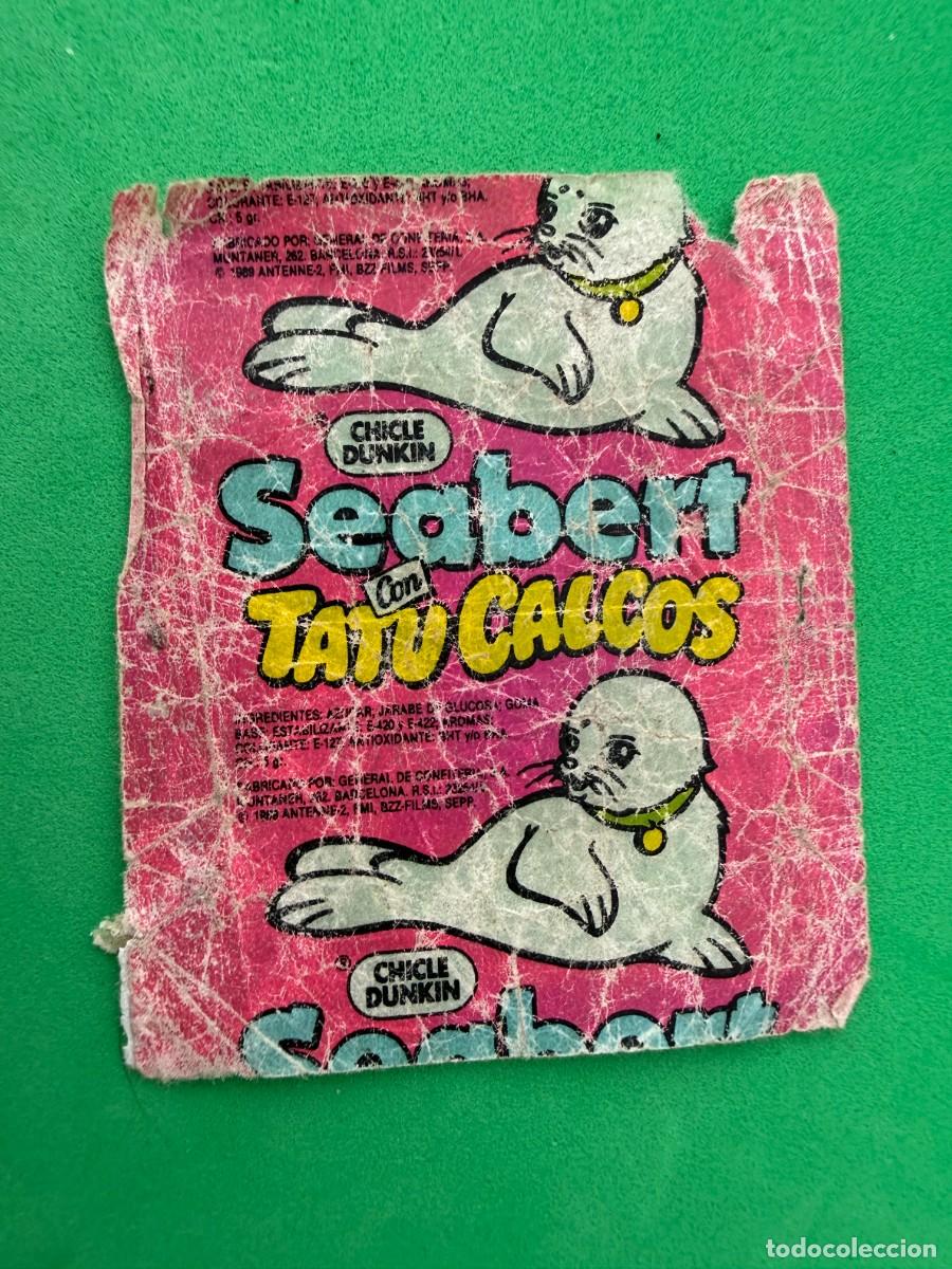 Coleccionismo cromos antiguos: Envoltorio chicle Seabert Tatu Calcos de Dunkin General de Confiter&iacute;a