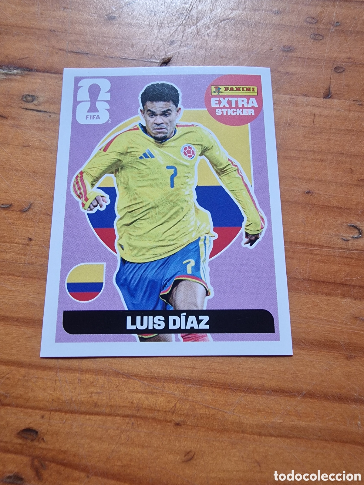 Coleccionismo cromos antiguos: Extra sticker fifa mundial World cup 2026 Luis D&iacute;az plata colombia