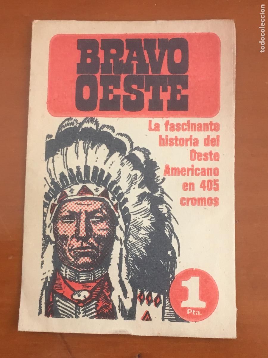 Coleccionismo cromos antiguos: bravo oeste bruguera sobre cromos sin abrir cerrado