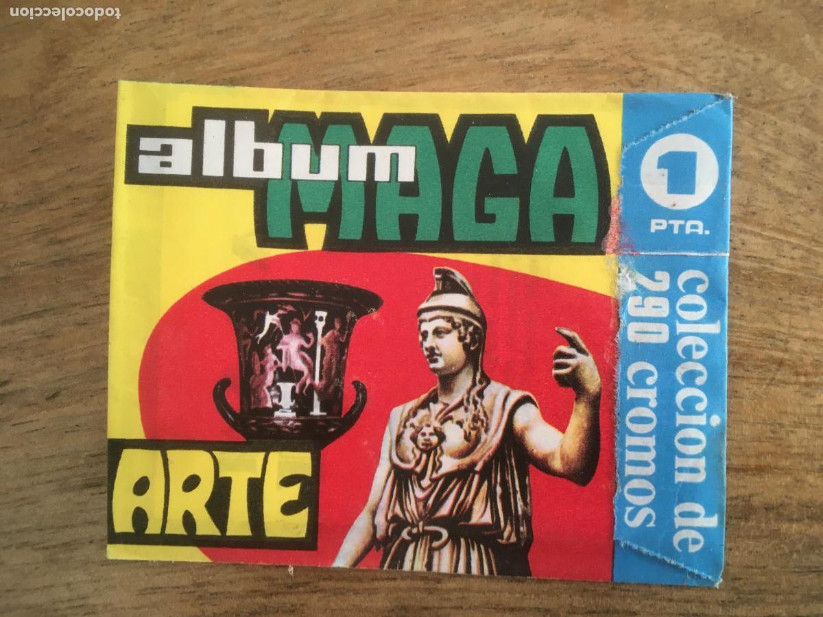 Coleccionismo cromos antiguos: arte album maga sobre de cromos sin abrir cerrado