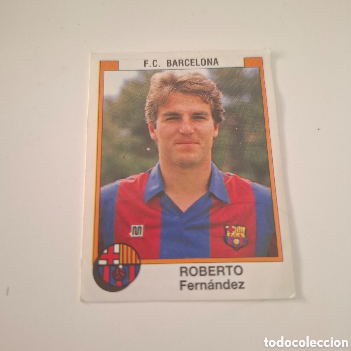 Collezionismo Figurine antiche: PEGATINA ADHESIVA PANINI 1988 ROBERTO LIGA ESPA&Ntilde;OLA FUTBOL CLUB BARCELONA NUM 54