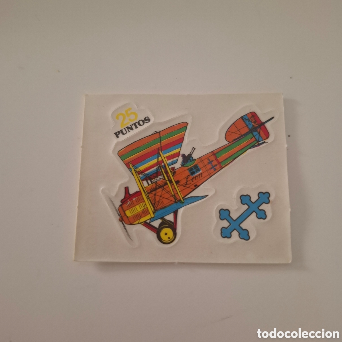 Sammeln alte Sammelbilder: PEGATINA ADHESIVA BOLLYCAO A&Ntilde;OS 80 AVION MILITAR DE EPOCA