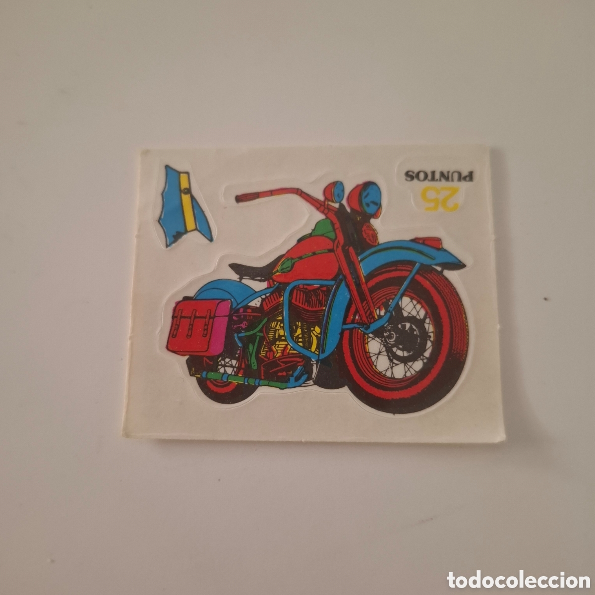 Coleccionismo cromos antiguos: PEGATINA ADHESIVA BOLLYCAO A&Ntilde;OS 80 MOTOCICLETA DE EPOCA