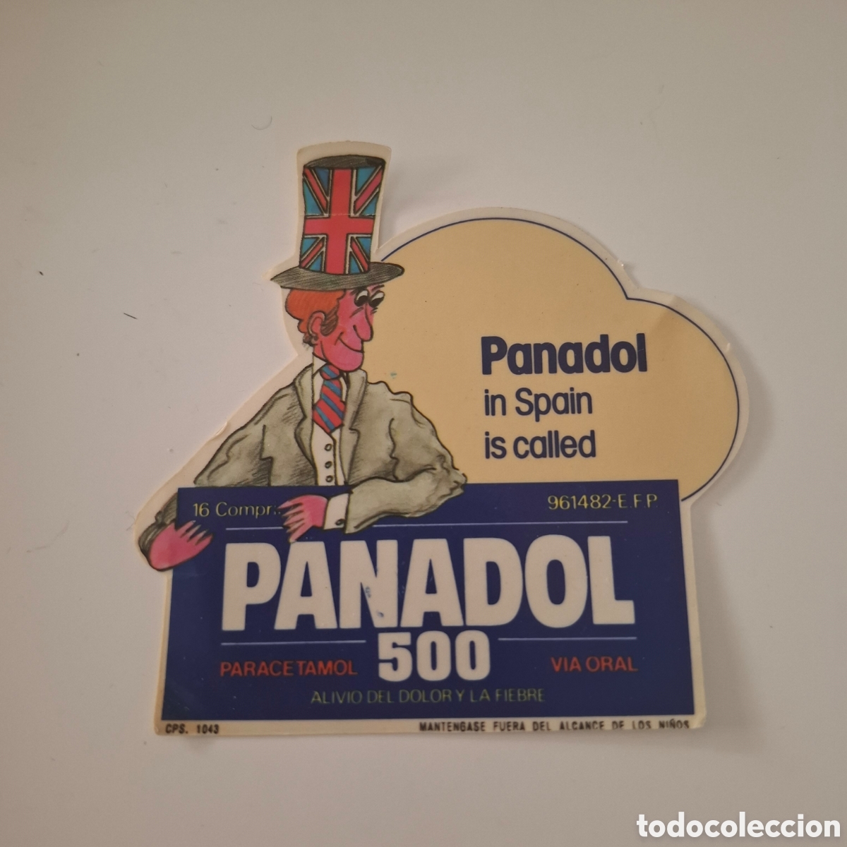 Coleccionismo cromos antiguos: PEGATINA ADHESIVA A&Ntilde;OS 80 PANADOL 500