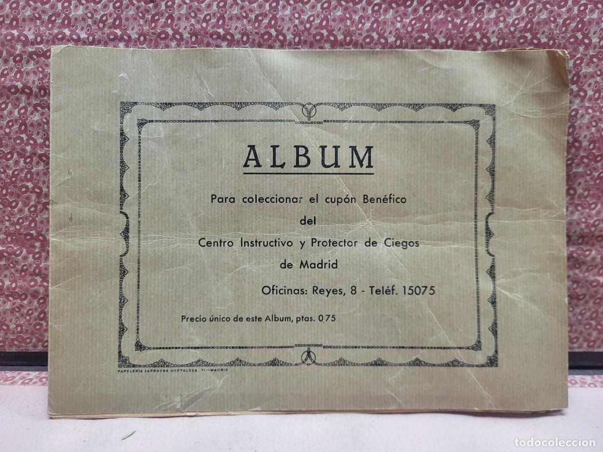 Coleccionismo cromos antiguos: ANTIGUO ALBUM CUPON BENEFICO CENTRO DE CIEGOS DE MADRID