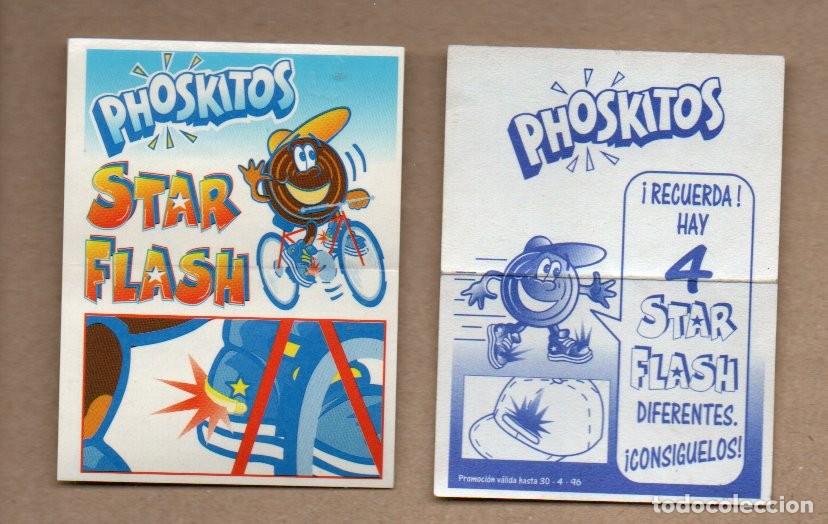 Coleccionismo cromos antiguos: ANTIGUO CROMO PHOSKITOS - STAR FLASH 1996. BICICLETA A LA DERECHA, FONDO AZUL. REVERSO GORRA. S/PEGA